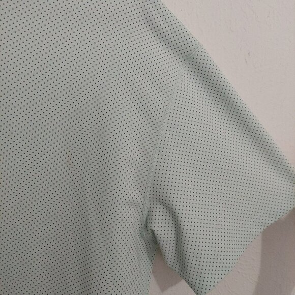 BYLT Drop Cut S/S Lux T-Shirt Men Size XL Light Green Pin Dot Modern Lightweight - Picture 5 of 11